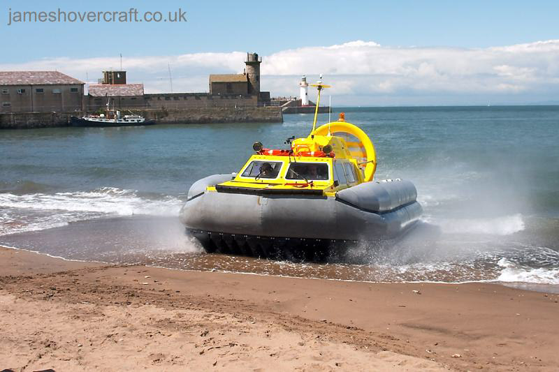 Tiger 12 hovercraft in operation with Hovercraft Rental - Approaching the beach (submitted by ).